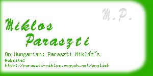 miklos paraszti business card